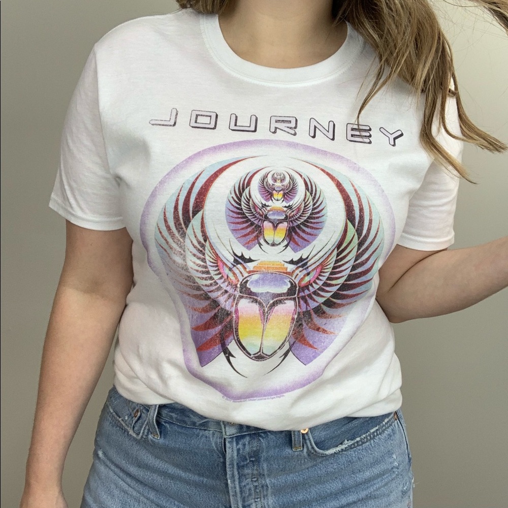 Journey Graphic Band Tee White M L - Picture 4 of 6